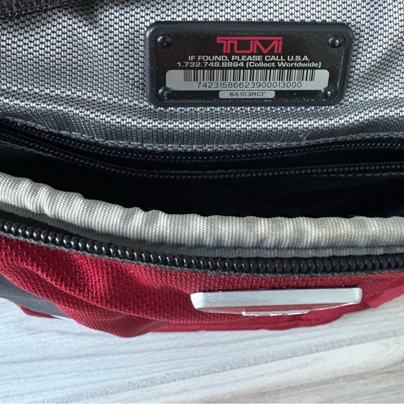 Ducati Tumi Satchel Shoulder Bag Black Red Crossbody Messenger Zip Close - Picture 5 of 8